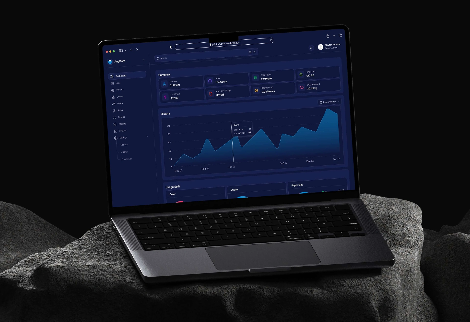 Clean, modern dashboard interface