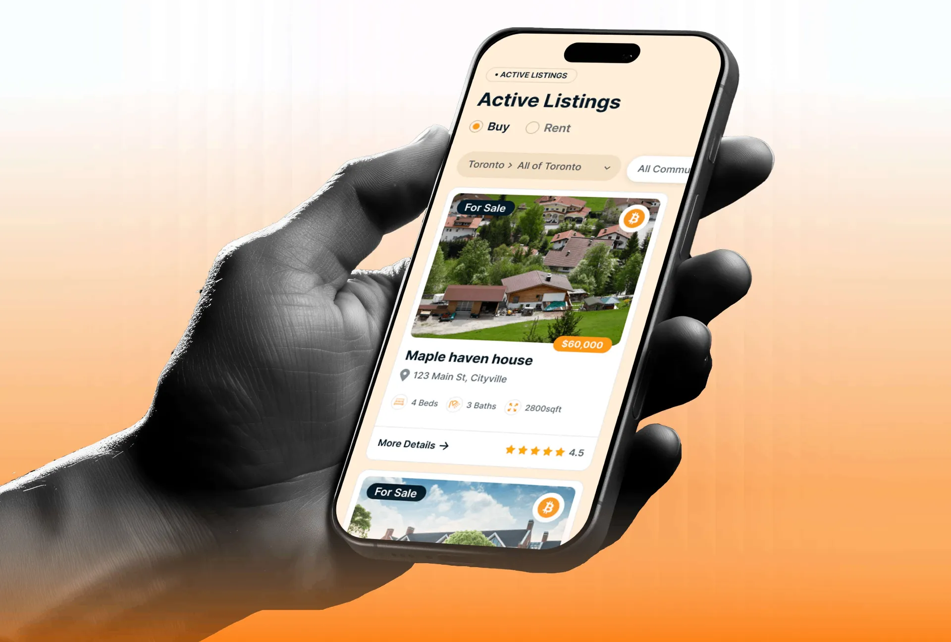 Real estate platform responsive experience across desktop, tablet, and mobile